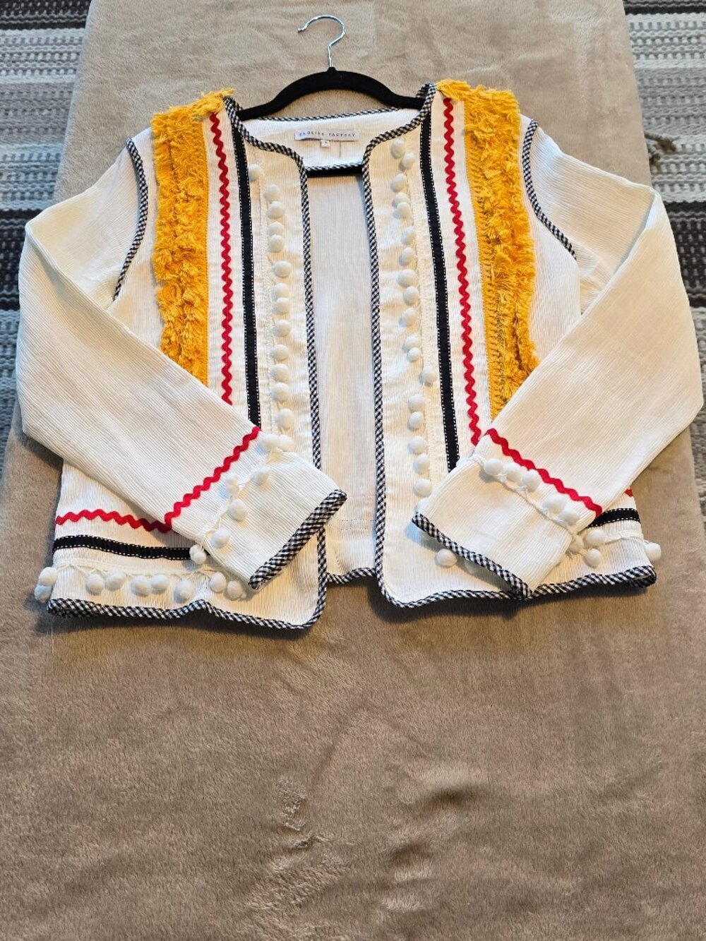 English Factory Jacket strong design features, Boho vibe by Anthropologie - Picture 2 of 9